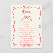 手お洒落引き弓ウェディングレセプション エンクロージャーカード (正面)