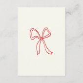 手お洒落引き弓ウェディングレセプション エンクロージャーカード (裏面)