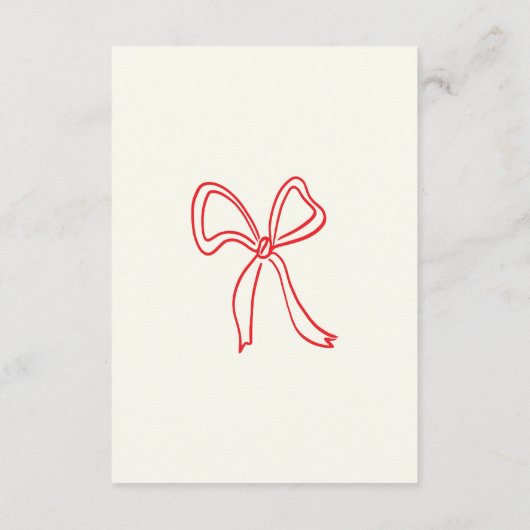 手お洒落引き弓ウェディングレセプション エンクロージャーカード (裏面)