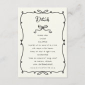 手お洒落引き弓ウェディングレセプション エンクロージャーカード (正面)