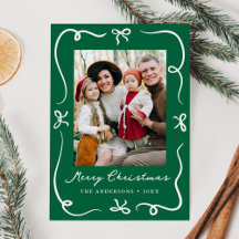 手お洒落引き弓グリーン2写真クリスマス