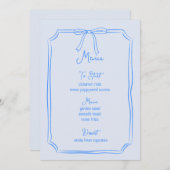 手お洒落引き弓コケガーリーーブルー メニュー (正面/裏面)