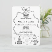 手お洒落引き弓スケッチ予測できな結婚の 招待状 (スタンド正面)