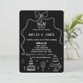 手お洒落引き弓スケッチ予測できな結婚の 招待状 (スタンド正面)