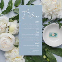 手お洒落引き弓ダスティブルー結婚のメニュー