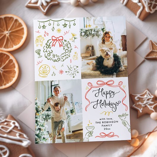 手お洒落引き弓ハッピーホリデー2写真 シーズンカード