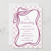 手お洒落引き弓フレームクリスマス 招待状 (正面)
