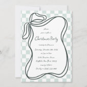 手お洒落引き弓フレームクリスマス 招待状 (正面)