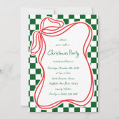 手お洒落引き弓フレームクリスマス 招待状 (正面)