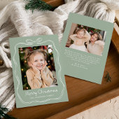 手お洒落引き弓フレームセージ緑2写真 シーズンカード