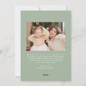 手お洒落引き弓フレームセージ緑2写真 シーズンカード (裏面)