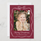 手お洒落引き弓フレームバーガンディ2写真 シーズンカード (正面)