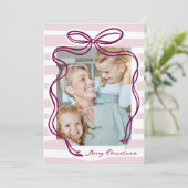手お洒落引き弓フレーム写真クリスマス シーズンカード (スタンド正面)