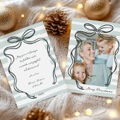 手お洒落引き弓フレーム写真クリスマス シーズンカード