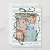 手お洒落引き弓フレーム写真クリスマス シーズンカード (正面)