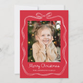 手お洒落引き弓フレーム赤2写真 シーズンカード (正面)