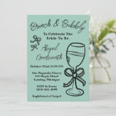 手お洒落引き弓ブライダルシャワー招待 招待状 (スタンド正面)