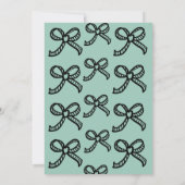 手お洒落引き弓ブライダルシャワー招待 招待状 (裏面)