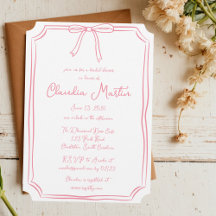 手お洒落引き弓ブライダルシャワー招待