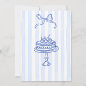 手お洒落引き弓ブライダル茶パーティー 招待状 (裏面)