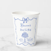 手お洒落引き弓ブライダル茶パーティー 紙コップ (裏面)