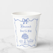 手お洒落引き弓ブライダル茶パーティー 紙コップ (正面)