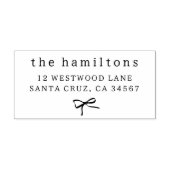 手お洒落引き弓ミニマル差出人住所 ラバースタンプ (インプリント)