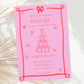 手お洒落引き弓走り結婚の 招待状