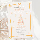 手お洒落引き弓走り結婚の 招待状