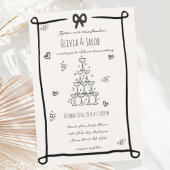 手お洒落引き弓走り結婚の 招待状