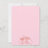 手お洒落引き応援を花嫁に 招待状 (裏面)