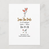 手お洒落引き日を保存 案内ポストカード (正面)