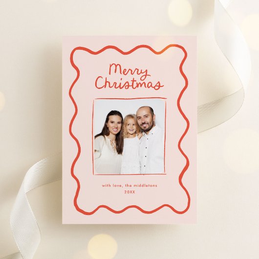 手お洒落引き波のクリ縁どススマス写真 シーズンカード