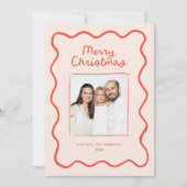 手お洒落引き波のクリ縁どススマス写真 シーズンカード (正面)