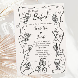 手お洒落引き波予測できなリハーサル 招待状