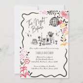 手お洒落引き波予測できなリハーサル 招待状 (正面)