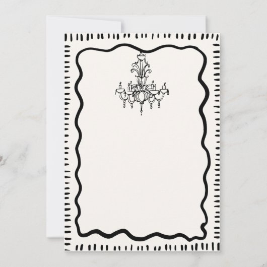 手お洒落引き波予測できなリハーサル 招待状 (裏面)