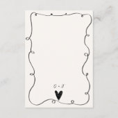 手お洒落引き波状の結婚詳細 エンクロージャーカード (裏面)