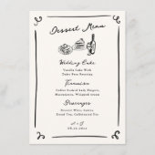 手お洒落引き結婚のデザート メニュー (正面)