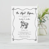 手お洒落引き結婚のリハーサル 招待状 (スタンド正面)