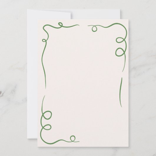 手お洒落引き結婚の予測できな緑 セーブザデート (裏面)