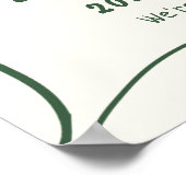 手お洒落引き結婚の歓迎サイン ポスター (角)