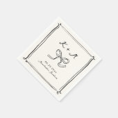 手お洒落引き結婚の音 スタンダードカクテルナプキン (角)