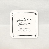 手お洒落引き結婚の スクエアシール