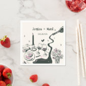 手お洒落引き結婚の スタンダードカクテルナプキン (インサイチュ)