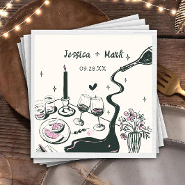 手お洒落引き結婚の スタンダードカクテルナプキン