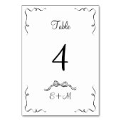 手お洒落引き結婚の テーブルナンバー (正面)