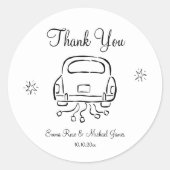 手お洒落引き結婚の ラウンドシール (正面)