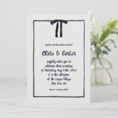 手お洒落引き結婚の 招待状 (スタンド正面)