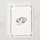 手お洒落引き結婚の 招待状 (裏面)